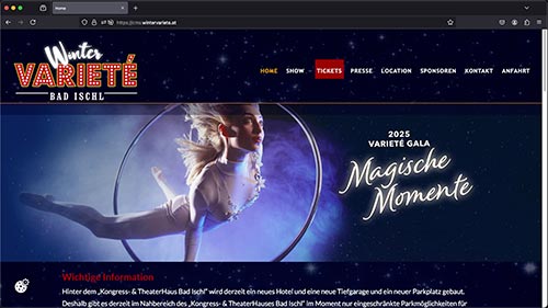 Website Wintervariete Bad Ischl